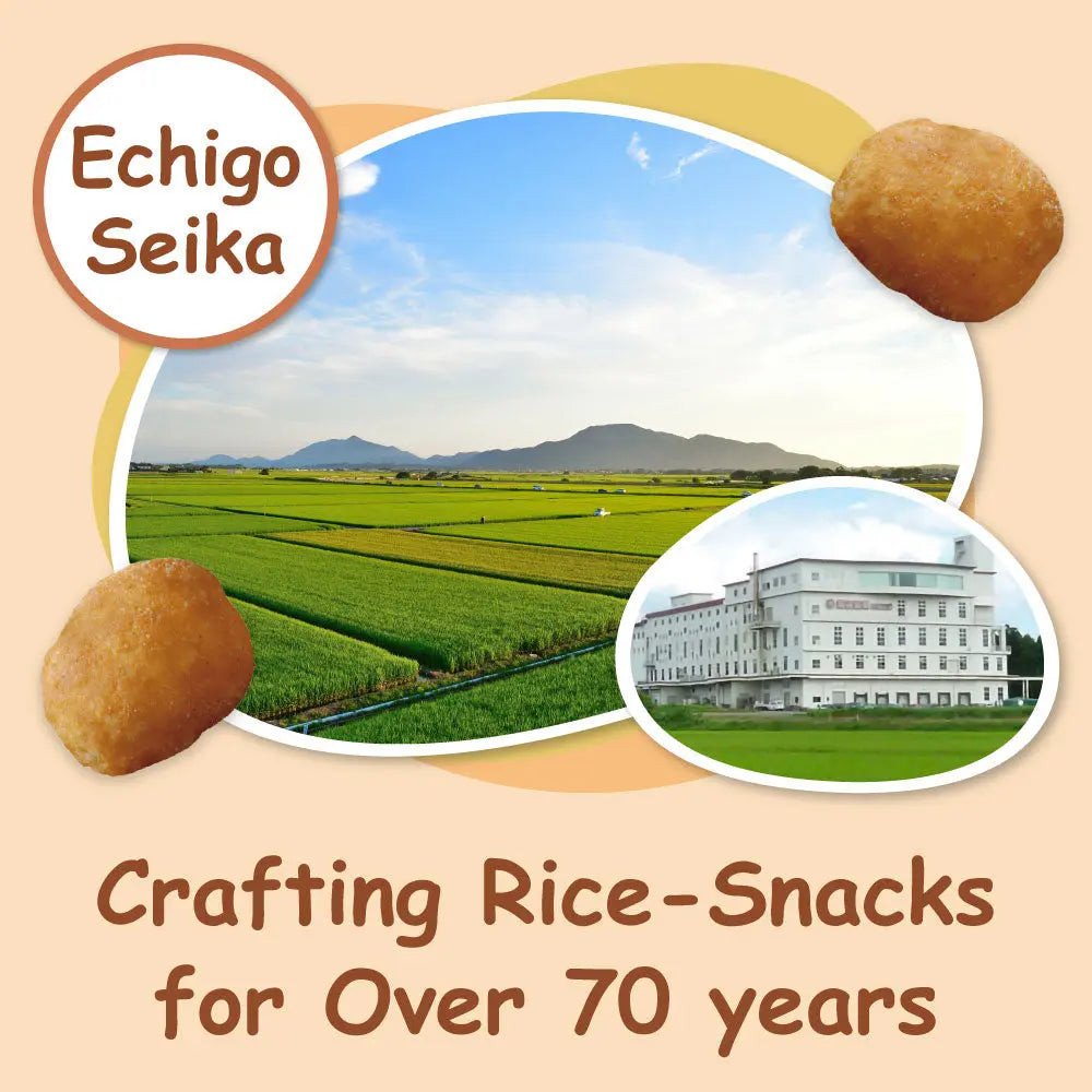 Funwari Meijin Kinako Mochi Rice Puffs – Roasted Soybean Snack, 3 Pack Echigo Seika