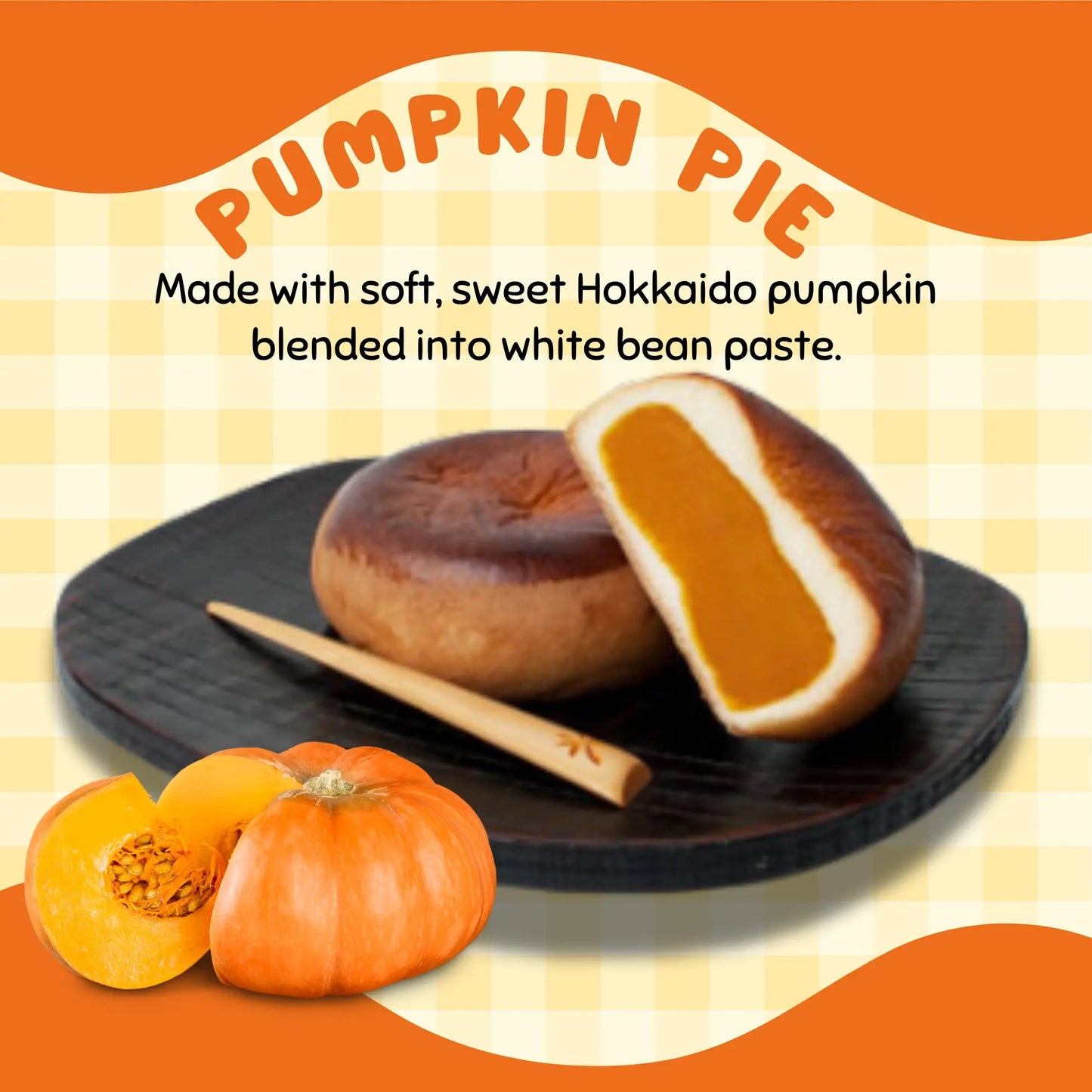 Hokkaido Anpan Pumpkin Pie (5 Pieces) Aki Foods Japan