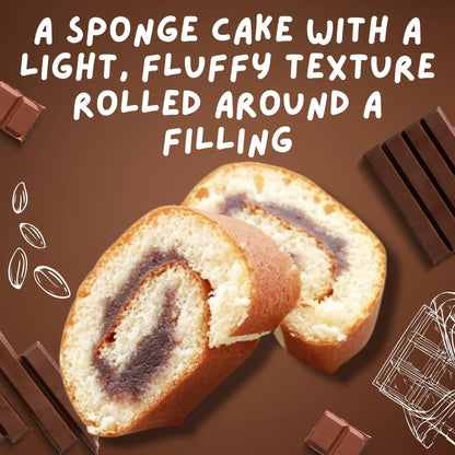Wagokoroll Castella Roll Cake, Belgium Chocolate Flavor 200g Penguin