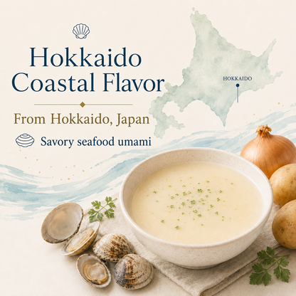 Hokkaido Clam Chowder – Classic Japanese Instant Soup, 3 Servings