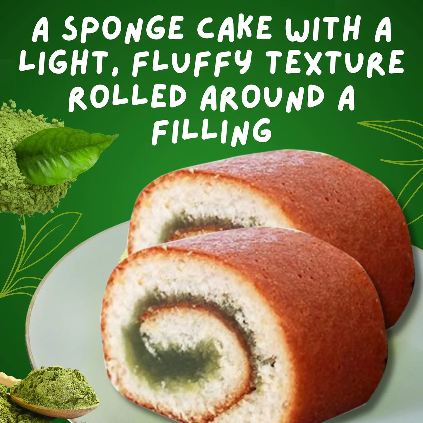 Wagokoroll Castella Roll Cake, Uji Matcha Flavor 200g Penguin