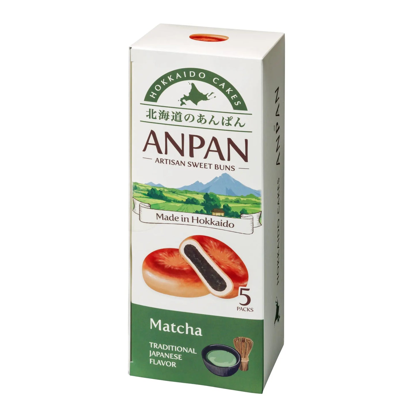Hokkaido Matcha Anpan Sweet Bread (5 Pieces) Aki Foods Japan