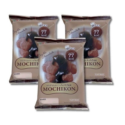 B-GENKi Mochikon W Chocolate, Mochi-Like Chewy Dessert 100g, Pack of 3 B-GENKi