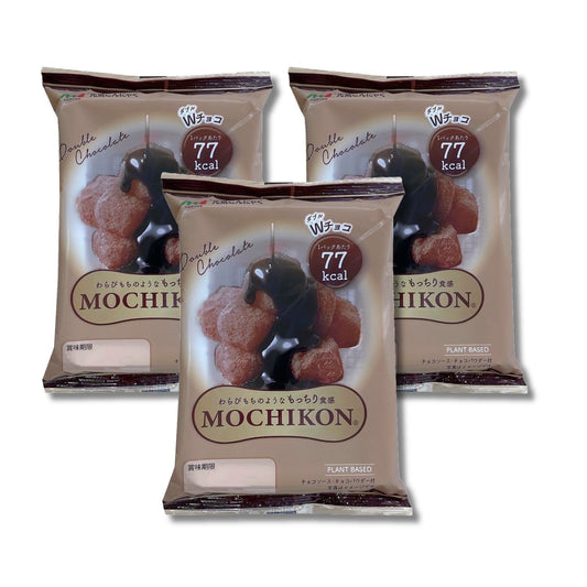 B-GENKi Mochikon W Chocolate, Mochi-Like Chewy Dessert 100g, Pack of 3