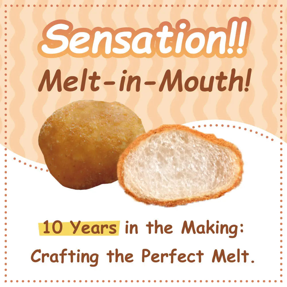 Funwari Meijin Kinako Mochi Rice Puffs – Roasted Soybean Snack, 3 Pack Echigo Seika