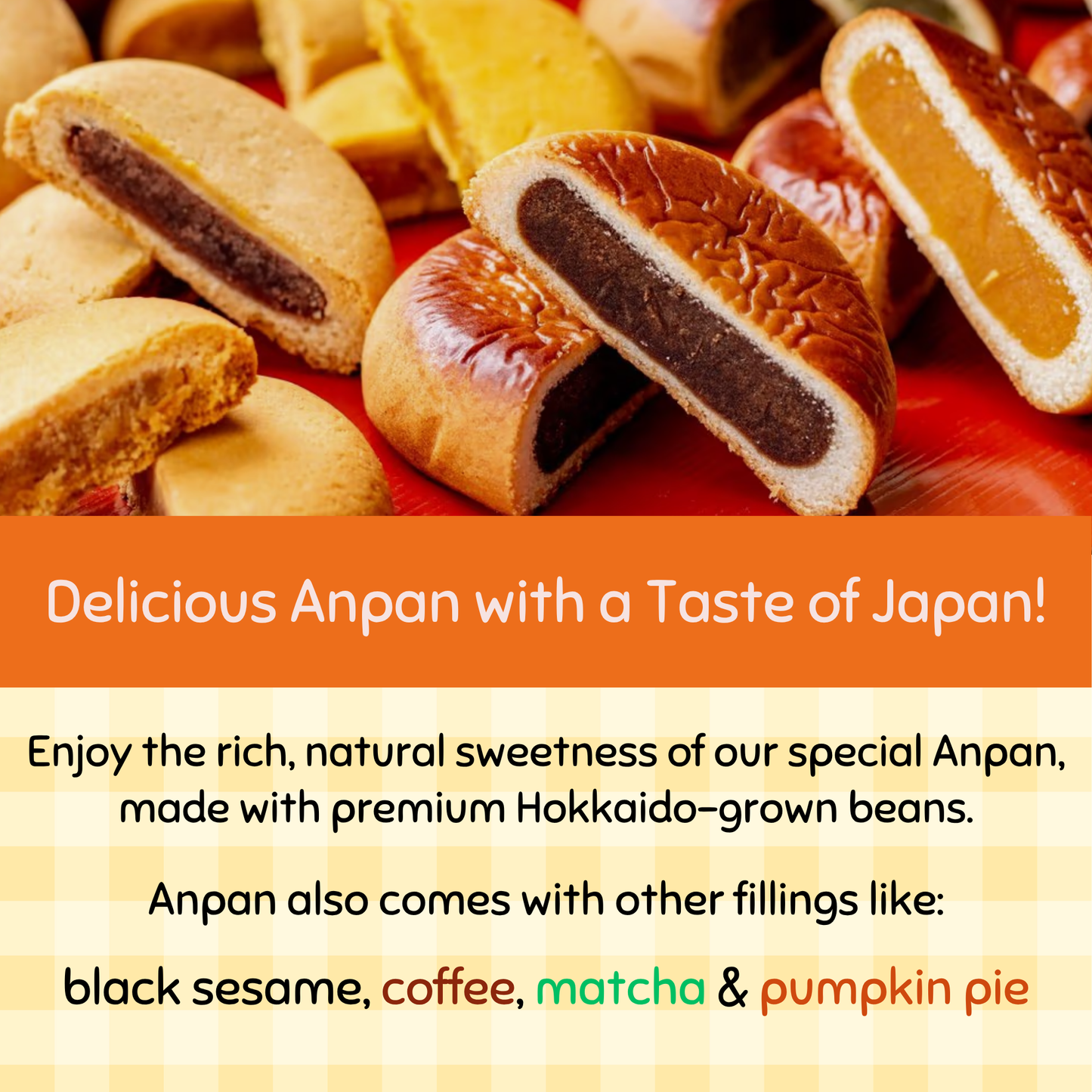 Hokkaido Anpan Red Bean (5 Pieces)