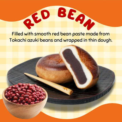 Hokkaido Anpan Red Bean Sweet Bread (5 Pieces) Aki Foods Japan